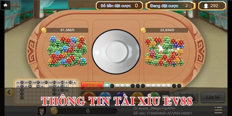 Tài Xỉu EV88 - Lắc Xí Ngầu Nhận Thưởng Chất 2 Thông tin ngắn về game tài xỉu EV88